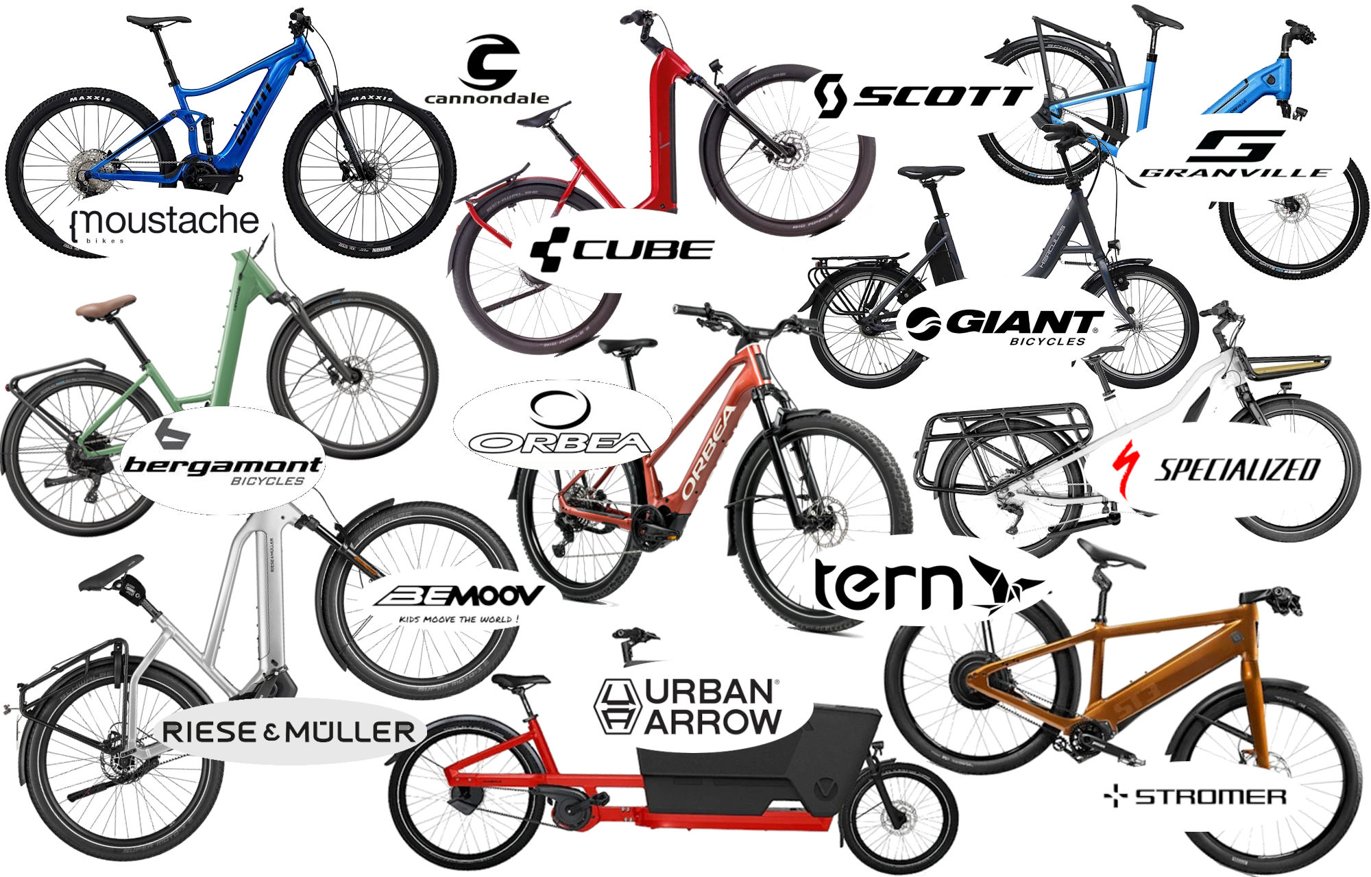 Choix de vélos gravel et VTC