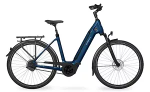 Velo de ville SEB 890 PRO (58, Trapez, Night Blue glans, Bosch Performance Line, 540 Wh, belt, Shimano Nexus 5)